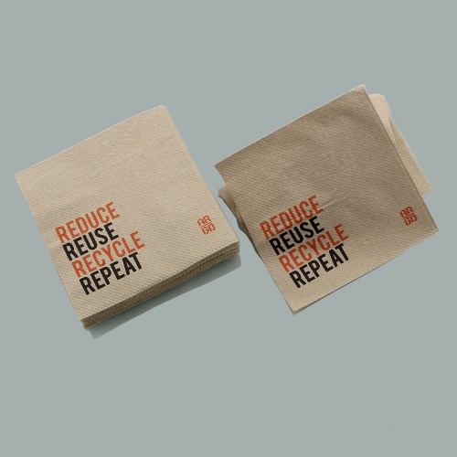 Recycled brown soft tissue paper